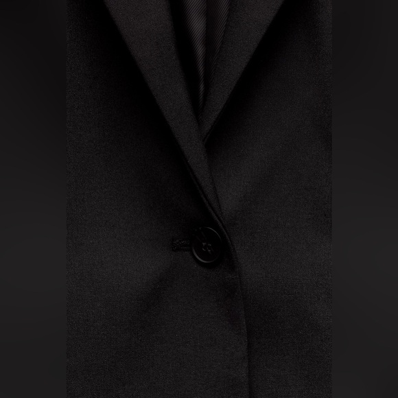 Zara oversize blazer mom boyfriend casual black suit jacket - Picture 12 of 12